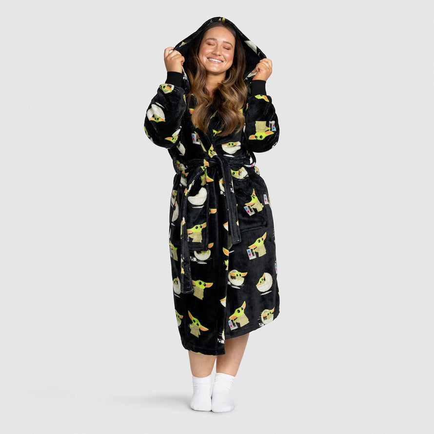 Black The Mandalorian Oodie Dressing Gown