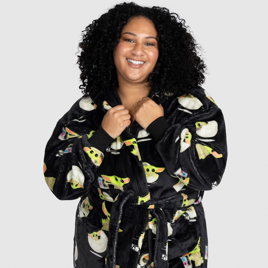 Black The Mandalorian Oodie Dressing Gown