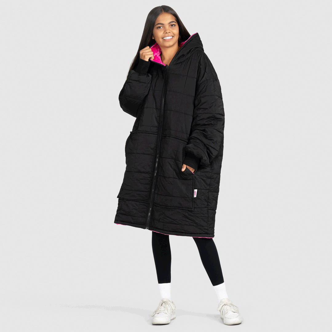 Bright Pink Zip Through Outdoor Oodie The Oodie UK bright-pink-zip-through-outdoor-oodie-the-oodie-uk