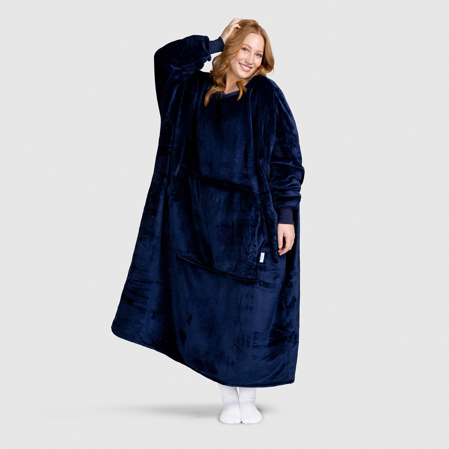 Navy Long Crew Neck The Oodie UK