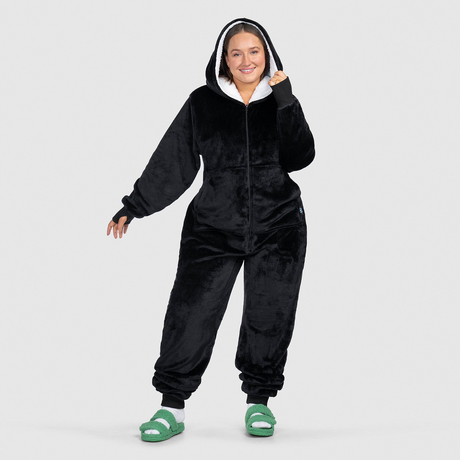 Black onesie with hood sale