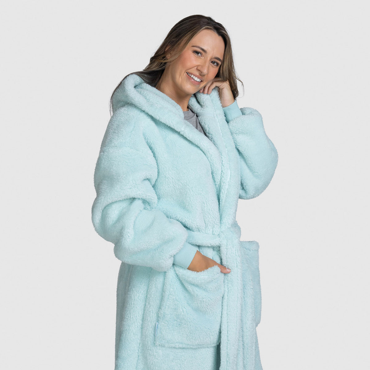 Blue Fluffy Dressing Gown – The Oodie UK
