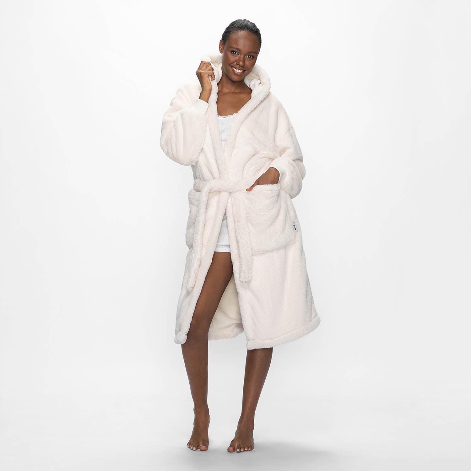 Cream Luxe Sherpa Robe The Oodie UK Cream Luxe Sherpa Robe The Oodie UK