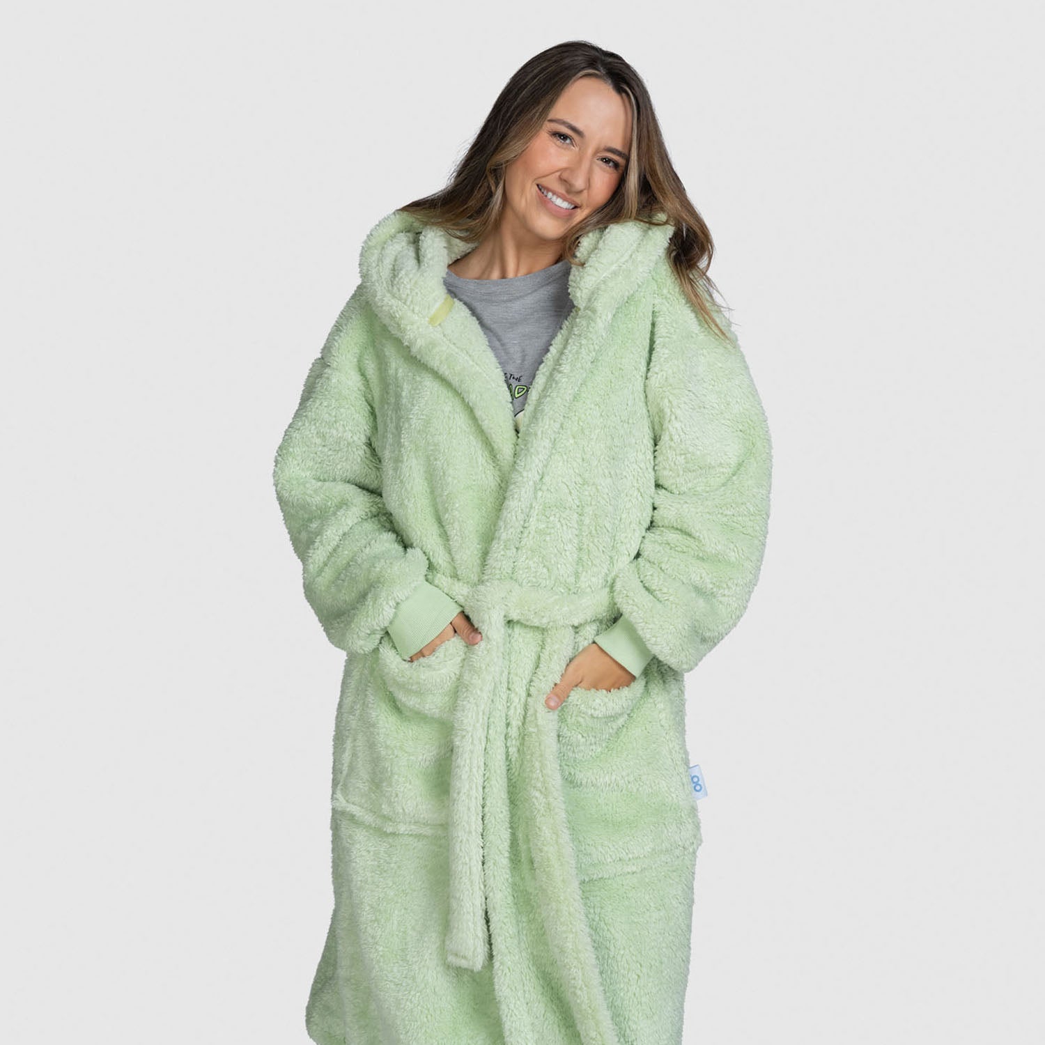 Green Fluffy Dressing Gown The Oodie UK Green Fluffy Dressing Gown The Oodie UK