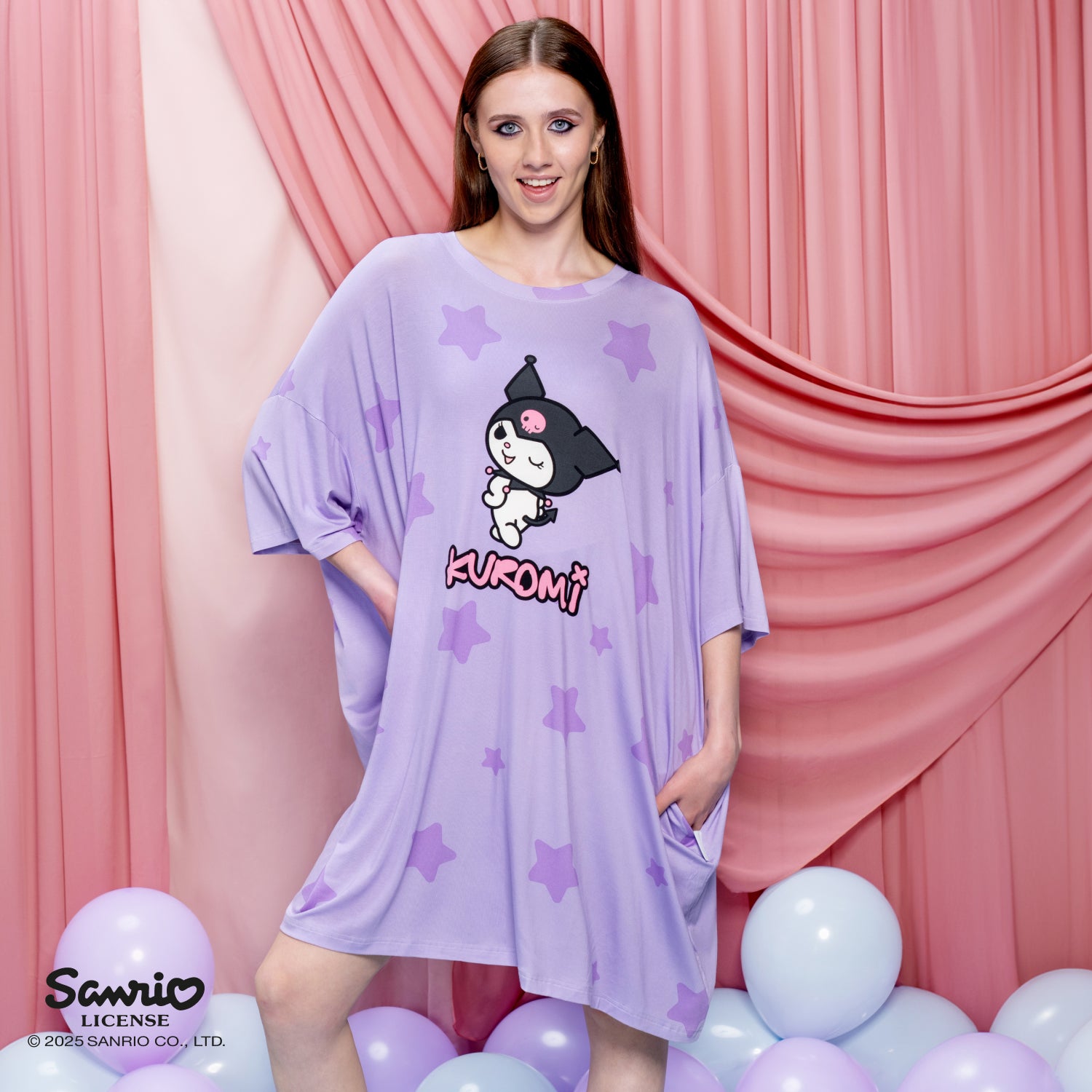 Kuromi Hello Kitty & Friends Sleep Tee Licensed – The Oodie UK