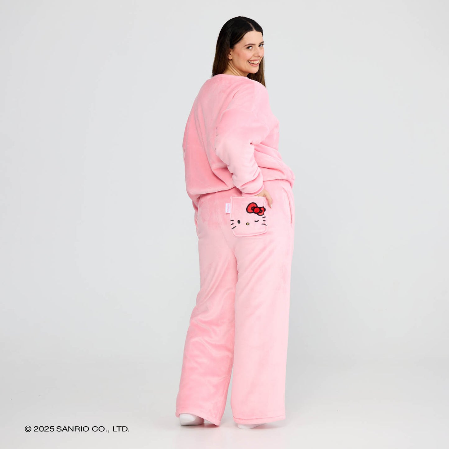 black fluffy hello kitty sweatpants!! im a uk8 and black fluffy hello kitty sweatpants!! im a uk8 and