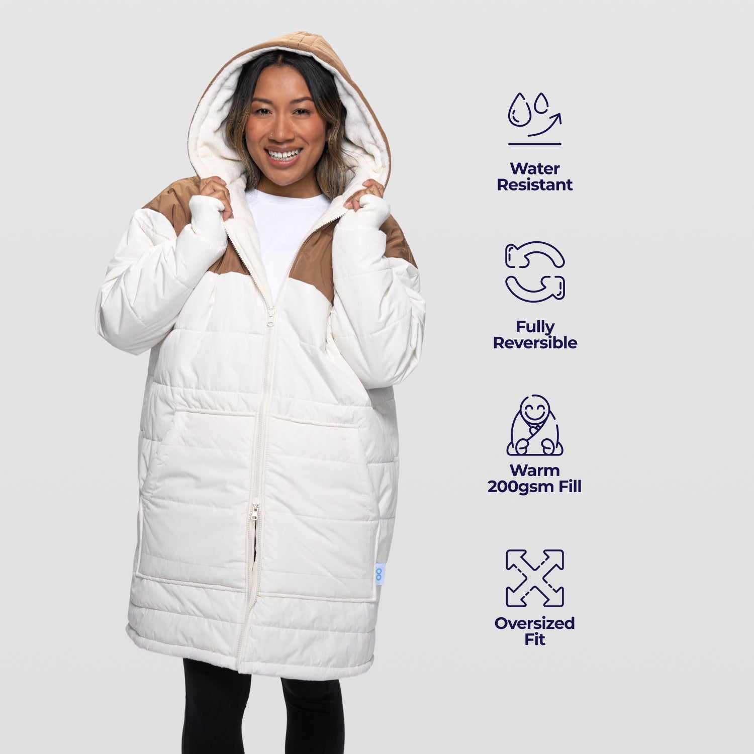 Off White Splice Long Puffer Jacket – The Oodie UK