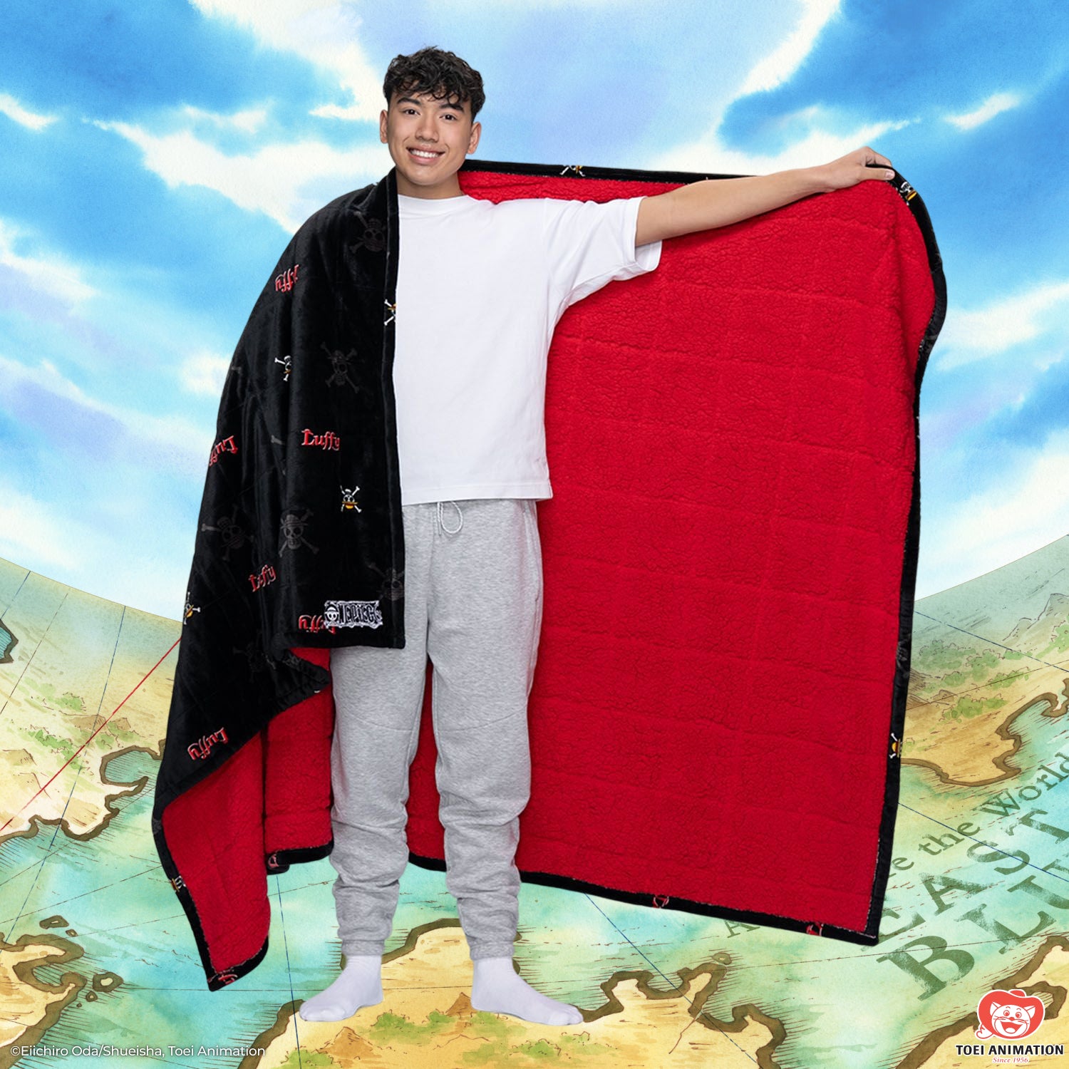 One Piece Luffy Sherpa Blanket Licensed – The Oodie UK