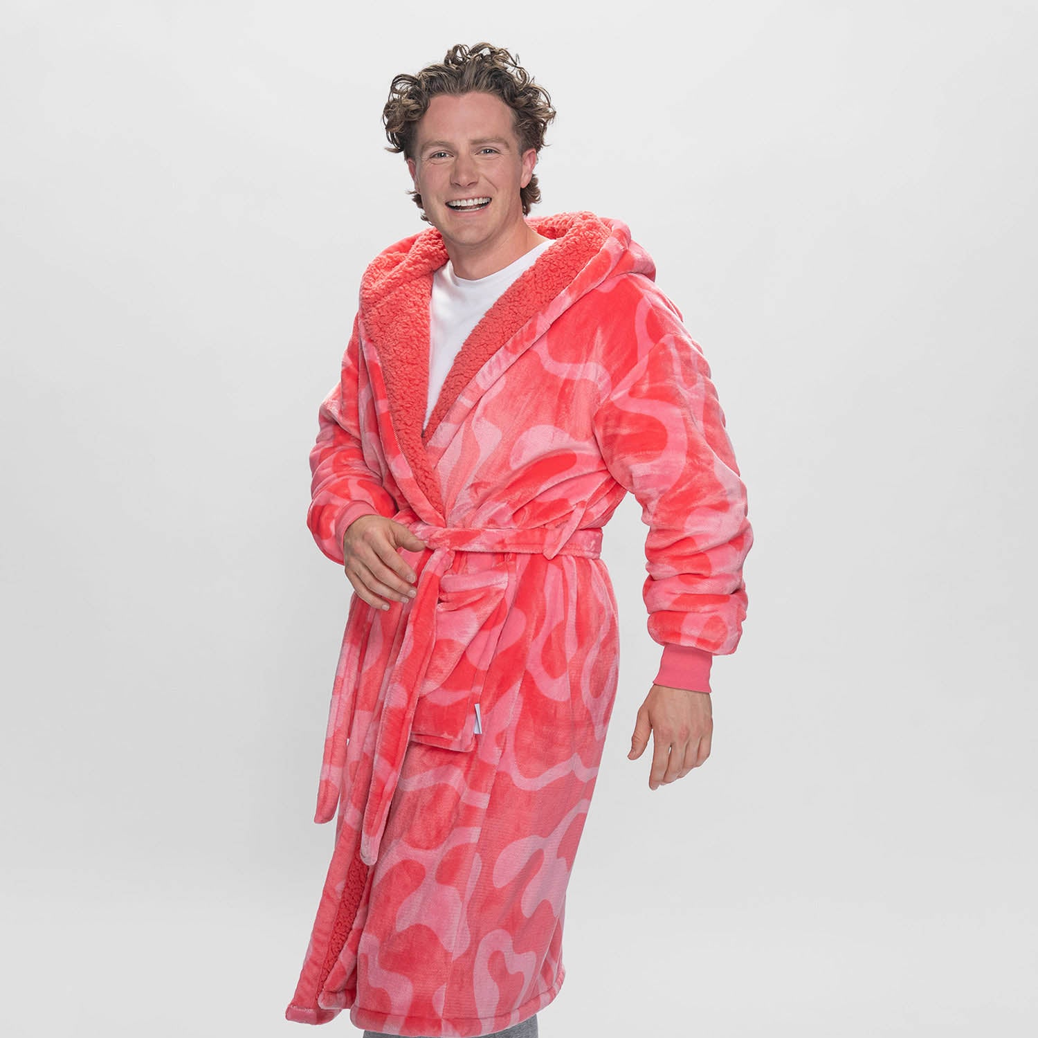 Pink Swirl Sherpa Dressing Gown The Oodie UK Pink Swirl Sherpa Dressing Gown The Oodie UK