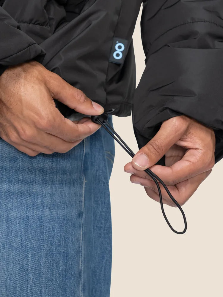 Adjustable drawstring hem