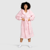 Fluffy Pink Oodie Dressing Gown