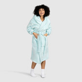 Fluffy Blue Oodie Dressing Gown