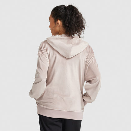 Taupe Velour Hoodie