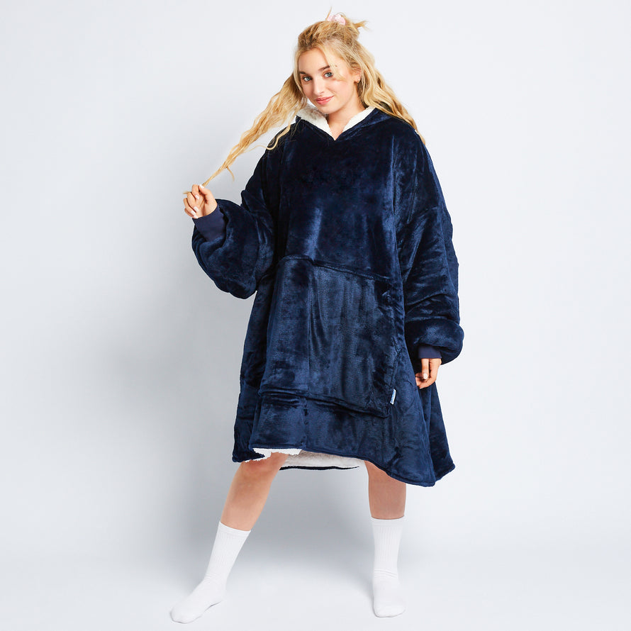 Navy Oodie Wearable Hooded Blanket The Oodie UK